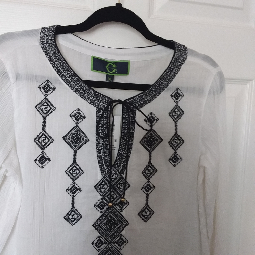 C. Wonder Ladies Black and White Tunic Top - Picture 8 of 8